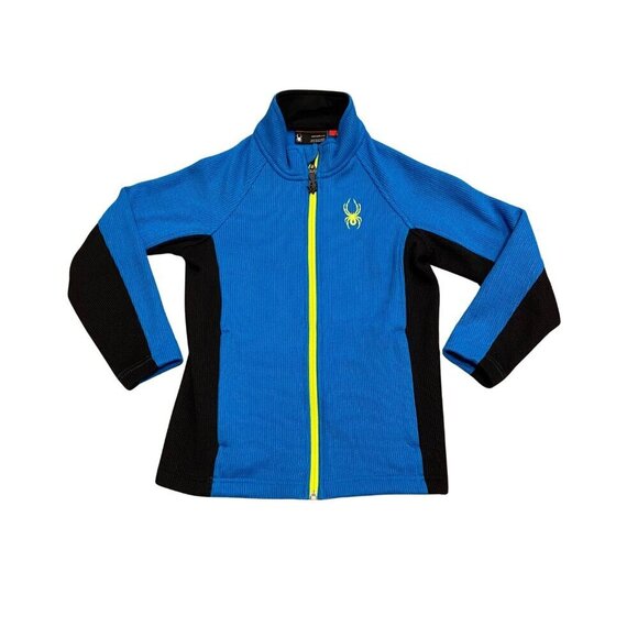 Spyder Boy's Blue and Green Jacket - Size 7/8 - Like New! - Picture 1 of 2